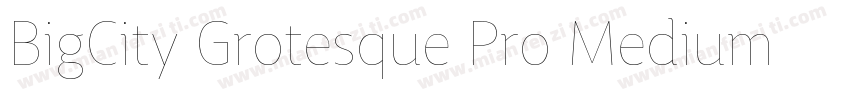 BigCity Grotesque Pro Medium字体转换